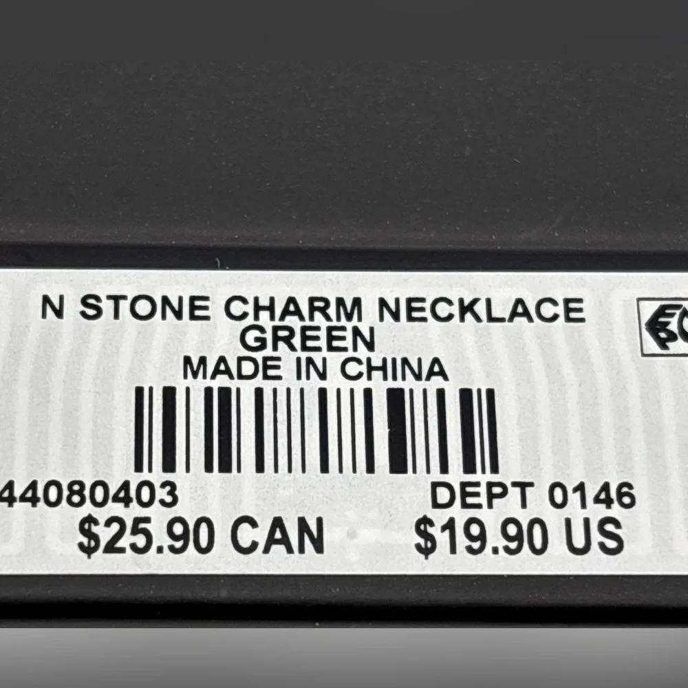 Torrid Green Stone Charm Necklace NWT MSRP $20 - Picture 6 of 6